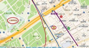 上海博物館の周辺地図